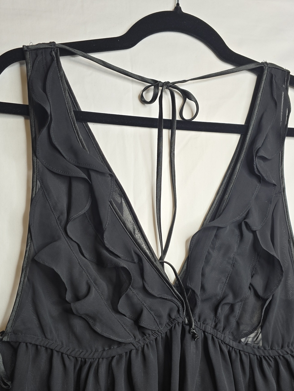 In Bloom By Jonquil Vintage Black Sexy Babydoll Nightgown - Picture 2 of 8